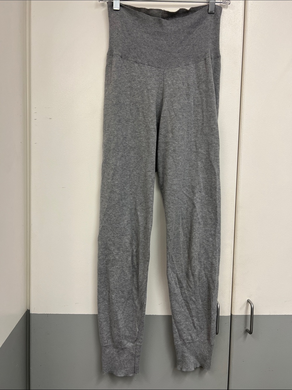 Cynthia Rowley Gray Cashmere Blend High-Waist Fold Over Top Cozy Lounge Pants PJ